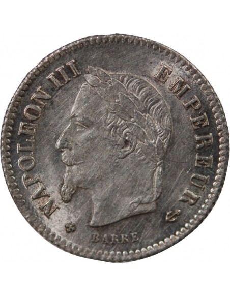 NAPOLEON III - 20 CENTIMES ARGENT 1867 BB STRASBOURG