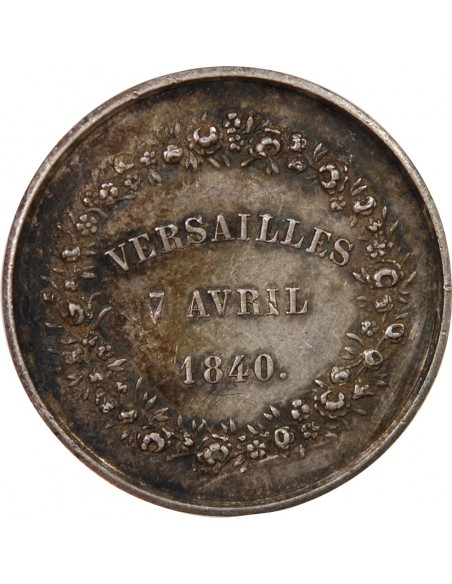 SOCIÉTÉ D'HORTICULTURE DE SEINE ET OISE  - JETON ARGENT 1840