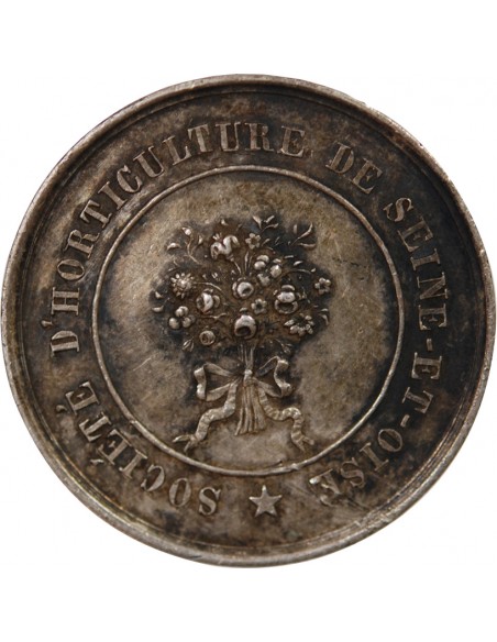 SOCIÉTÉ D'HORTICULTURE DE SEINE ET OISE  - JETON ARGENT 1840