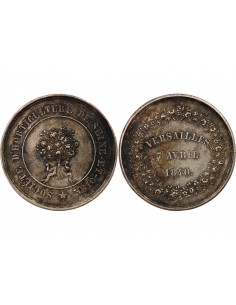 SOCIÉTÉ D'HORTICULTURE DE SEINE ET OISE  - JETON ARGENT 1840 2