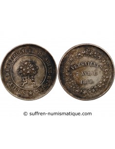 SOCIÉTÉ D'HORTICULTURE DE SEINE ET OISE  - JETON ARGENT 1840