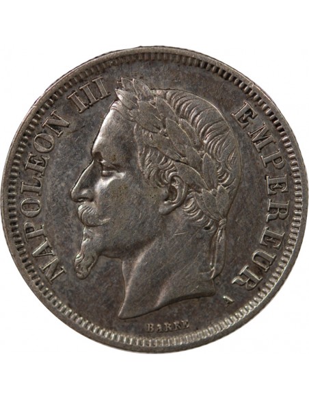 NAPOLEON III - 2 FRANCS ARGENT 1866 A PARIS