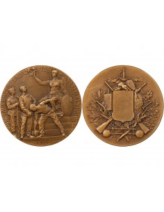 PRATIQUE DES EXERCICES VIRILS - MEDAILLE BRONZE - CURZAY 1910 2