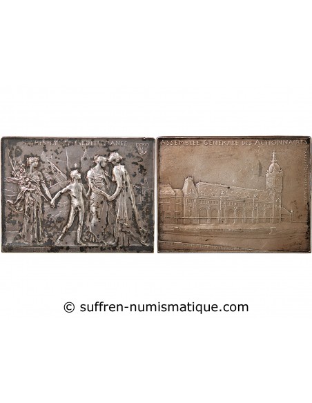 ASSEMBLEE GENERALE DES ACTIONNAIRES - COMPAGNIE DES CHEMINS DE FER PARIS LYON MEDITERRANEE  - PLAQUE ARGENT