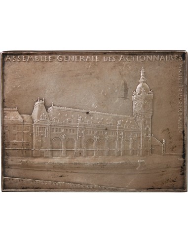 ASSEMBLEE GENERALE DES ACTIONNAIRES - COMPAGNIE DES CHEMINS DE FER PARIS LYON MEDITERRANEE  - PLAQUE ARGENT
