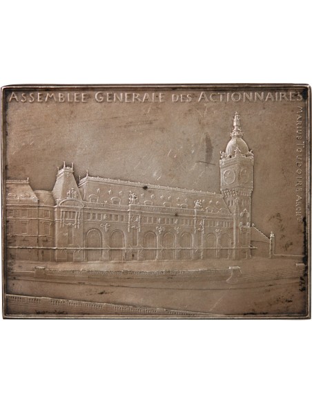 ASSEMBLEE GENERALE DES ACTIONNAIRES - COMPAGNIE DES CHEMINS DE FER PARIS LYON MEDITERRANEE  - PLAQUE ARGENT