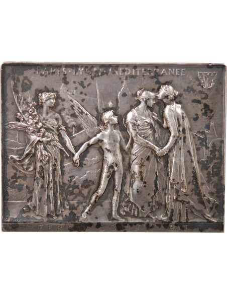 ASSEMBLEE GENERALE DES ACTIONNAIRES - COMPAGNIE DES CHEMINS DE FER PARIS LYON MEDITERRANEE  - PLAQUE ARGENT