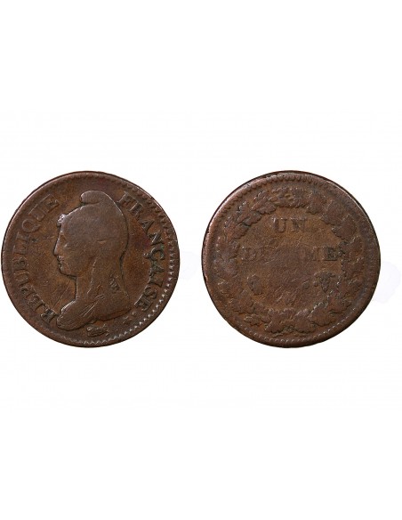1 décime Cuivre AN 5 Lile