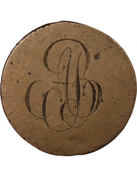 LOUIS XVI, CONSTITUTION - JETON MARIAGE A.B., MODULE 2 SOLS AU FAISCEAU 1791 A PARIS