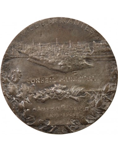 CONSEIL MUNICIPAL DE NANTES - MEDAILLE ARGENT - AUGUSTE PAGEOT 1929-1935