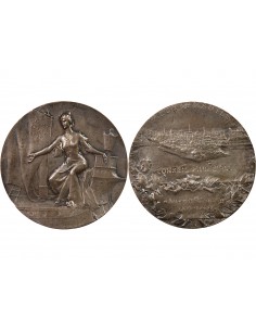 CONSEIL MUNICIPAL DE NANTES - MEDAILLE ARGENT - AUGUSTE PAGEOT 1929-1935 2