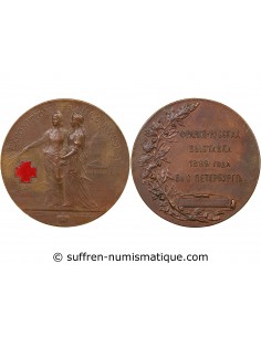 EXPOSITION FRANCO RUSSE, SAINT PETERSBOURG 1899 - MEDAILLE BRONZE - CROIX ROUGE