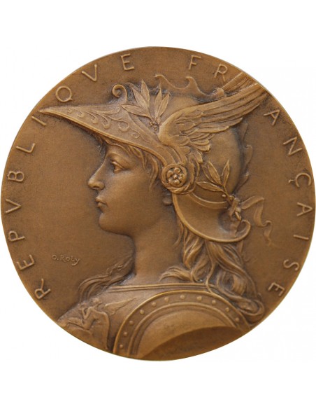 INDOCHINE, EXPOSITION DE HANOI, 1902/1903 - ECRIN ET MEDAILLE BRONZE - O. ROTY