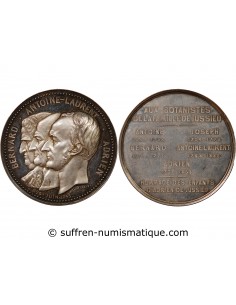 HOMMAGE AUX BOTANISTES DE LA FAMILLE JUSSIEU - MEDAILLE ARGENT E. A. OUDINE - 29 JUIN 1853