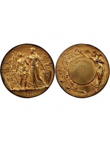 SOCIÉTÉ DE TIR, LA BERUGEOISE - MEDAILLE ARGENT DORE L. O. MATTEI - 1911