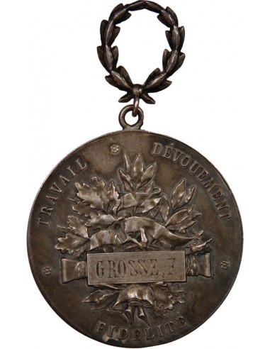 ALLIANCE SYNDICALE DU COMMERCE ET DE L'INDUSTRIE DE PARIS - MEDAILLE ARGENT, VERNON - 1911, "GROSSE F"