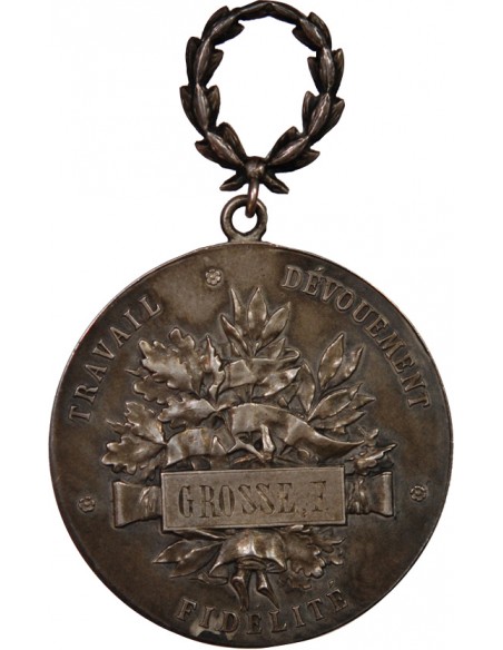 ALLIANCE SYNDICALE DU COMMERCE ET DE L'INDUSTRIE DE PARIS - MEDAILLE ARGENT, VERNON - 1911, "GROSSE F"