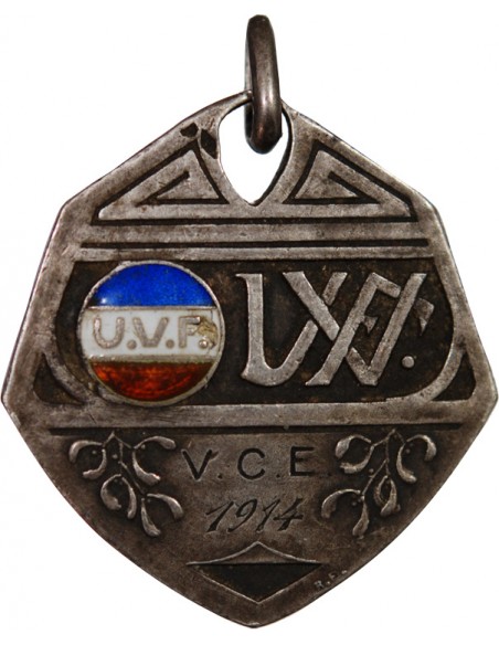 UNION VELOCIPEDE DE FRANCE - MEDAILLE ARGENT - 1914
