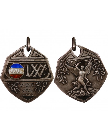UNION VELOCIPEDE DE FRANCE - MEDAILLE ARGENT - 1914