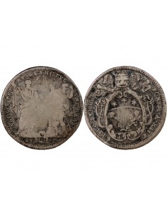 ETATS PONTIFICAUX, PIE VI - TESTON 1786 AN XII 2