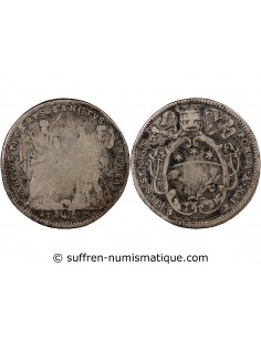 ETATS PONTIFICAUX, PIE VI - TESTON 1786 AN XII