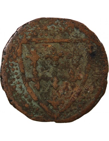 JETON DE COMPTE A L'ECU DE FRANCE CUIVRE, XIII/XVe SIECLE