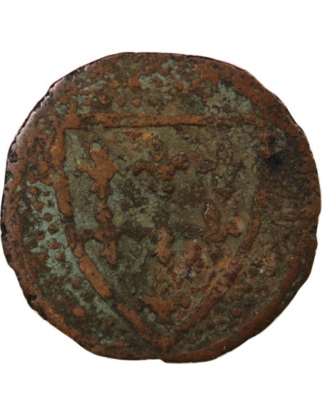 JETON DE COMPTE A L'ECU DE FRANCE CUIVRE, XIII/XVe SIECLE