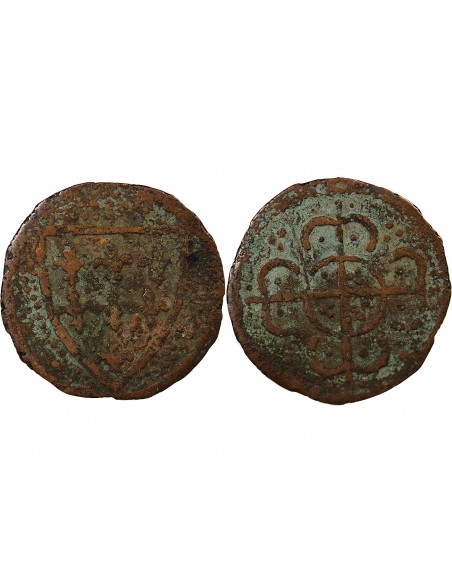 JETON DE COMPTE A L'ECU DE FRANCE CUIVRE, XIII/XVe SIECLE
