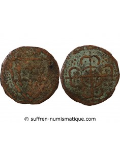 JETON DE COMPTE A L'ECU DE FRANCE CUIVRE, XIII/XVe SIECLE