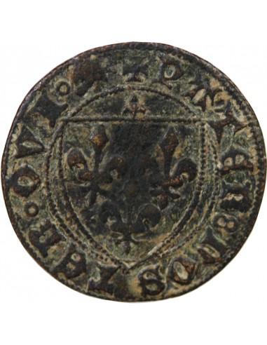 JETON DE COMPTE A L'ECU DE FRANCE CUIVRE, XVe SIECLE, TOURNAI