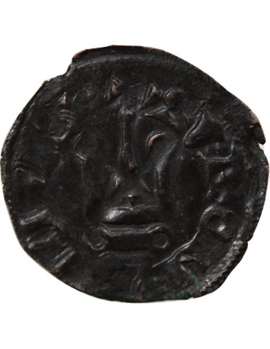 PHILIPPE III / IV - DENIER TOURNOIS à l'O rond 1280 / 1310