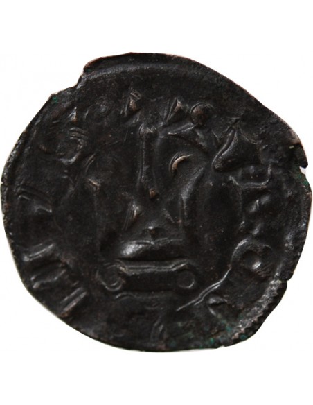 PHILIPPE III / IV - DENIER TOURNOIS à l'O rond 1280 / 1310