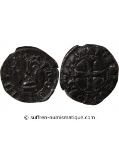 PHILIPPE III / IV - DENIER TOURNOIS à l'O rond 1280 / 1310