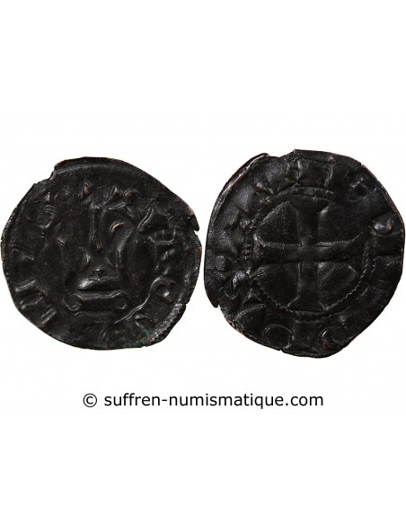 PHILIPPE III / IV - DENIER TOURNOIS à l'O rond 1280 / 1310