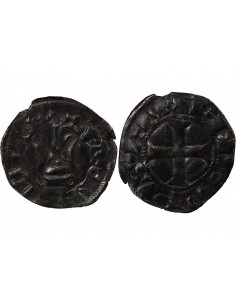 PHILIPPE III / IV - DENIER TOURNOIS à l'O rond 1280 / 1310 2