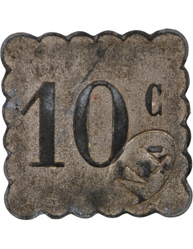 NECESSITE, TRAMWAYS DE NANTES - 10 CENTIMES ZINC NICKELE - COMPOSTE