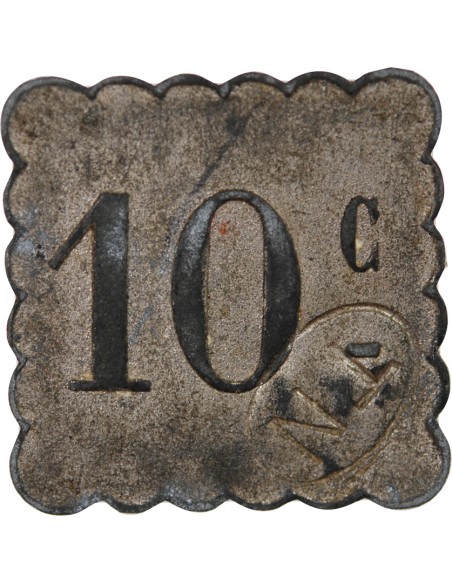 NECESSITE, TRAMWAYS DE NANTES - 10 CENTIMES ZINC NICKELE - COMPOSTE