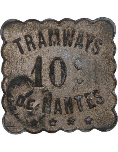 NECESSITE, TRAMWAYS DE NANTES - 10 CENTIMES ZINC NICKELE - COMPOSTE