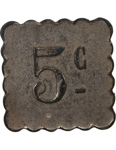 NECESSITE, TRAMWAYS DE NANTES - 5 CENTIMES ZINC NICKELE - NON COMPOSTE