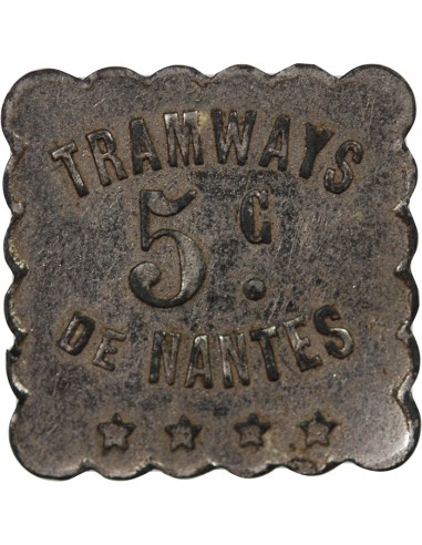 NECESSITE, TRAMWAYS DE NANTES - 5 CENTIMES ZINC NICKELE - NON COMPOSTE