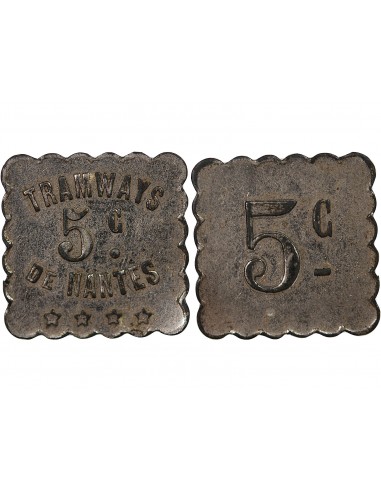 NECESSITE, TRAMWAYS DE NANTES - 5 CENTIMES ZINC NICKELE - NON COMPOSTE