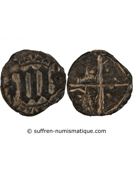 MÉREAU MEDIEVAL PLOMB - 3 DENIERS