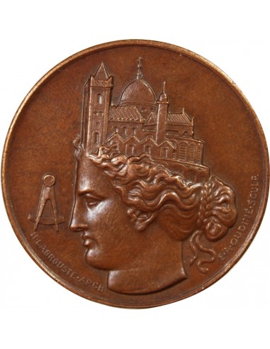 1 médaille Cuivre Poinçon Corne (après 1879)