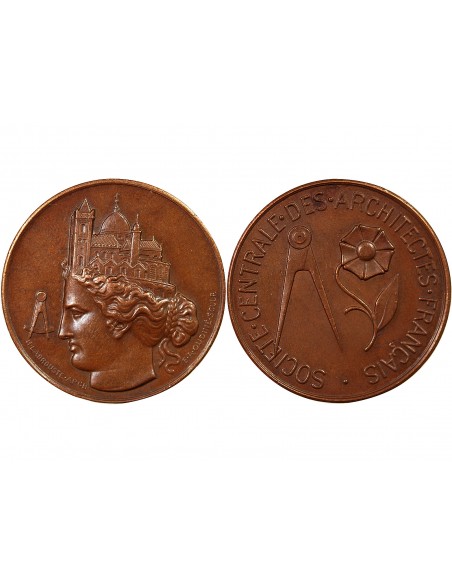 1 médaille Cuivre Poinçon Corne (après 1879)