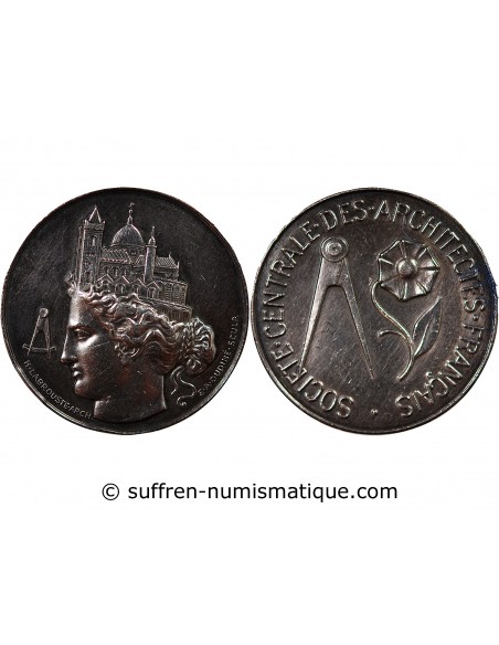 SOCIETE CENTRALE DES ARCHITECTES - MEDAILLE ARGENT - E. A. OUDINE