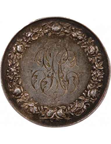 MARIAGE - MEDAILLE ARGENT PETIT F. - UNION DE L. GUILLER ET DE L. HUMBLOT LE 28 FEVRIER 1887