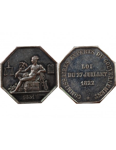COMMISSAIRES EXPERTS DU GOUVERNEMENT - JETON ARGENT 1831