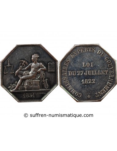 COMMISSAIRES EXPERTS DU GOUVERNEMENT - JETON ARGENT 1831