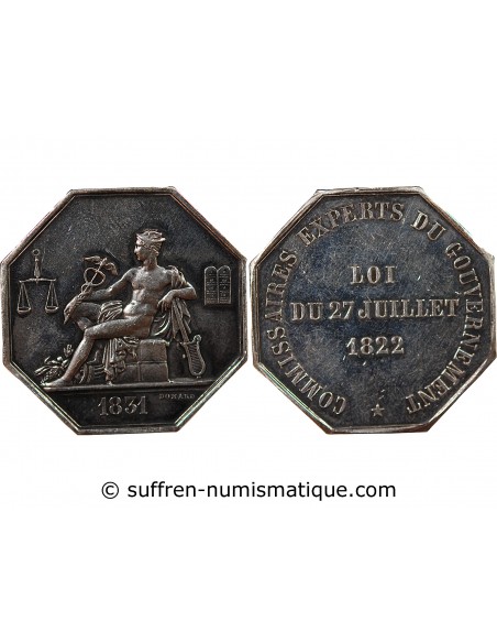 COMMISSAIRES EXPERTS DU GOUVERNEMENT - JETON ARGENT 1831