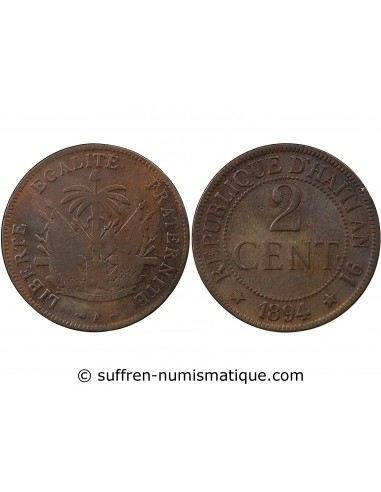HAITI - 2 CENTIMES 1894 A PARIS